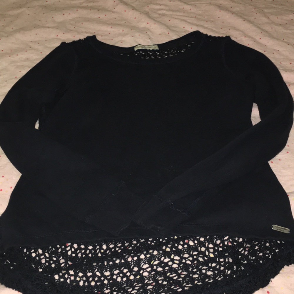 Lace back sweatshirt